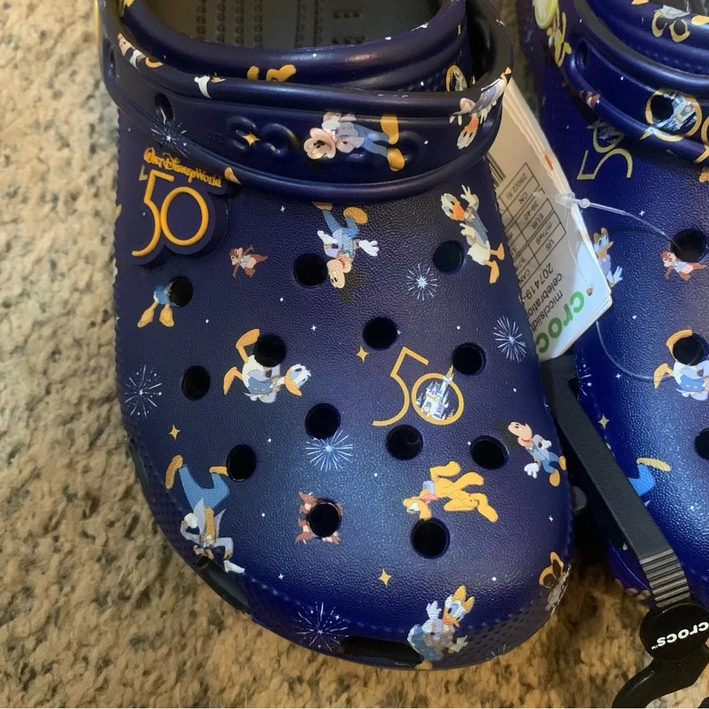 SOLD! NEW Disney 50th anniversary celebration crocs with original packaging - Picture 9 of 12